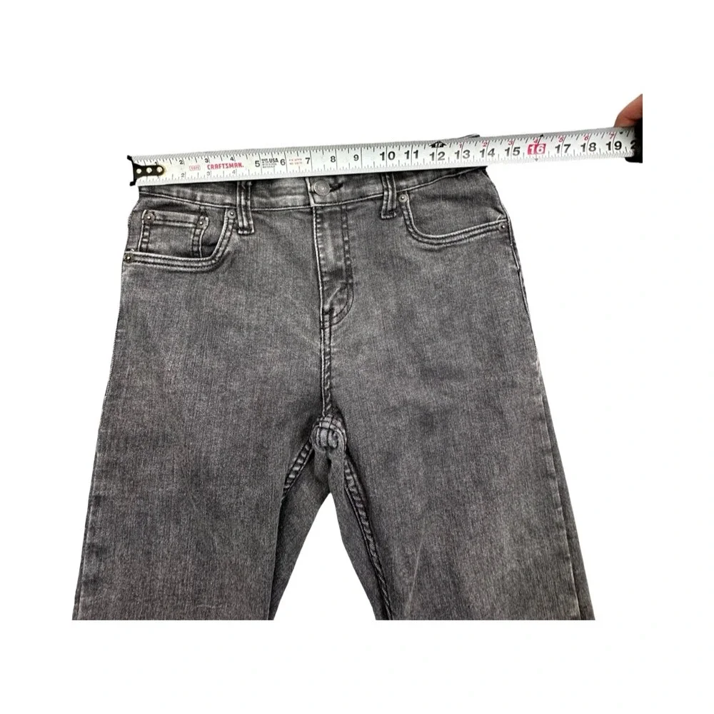 Levi's Jeans Boys 16 Reg Grey 502 Regular Taper Acid Wash Adjustable Waist Denim